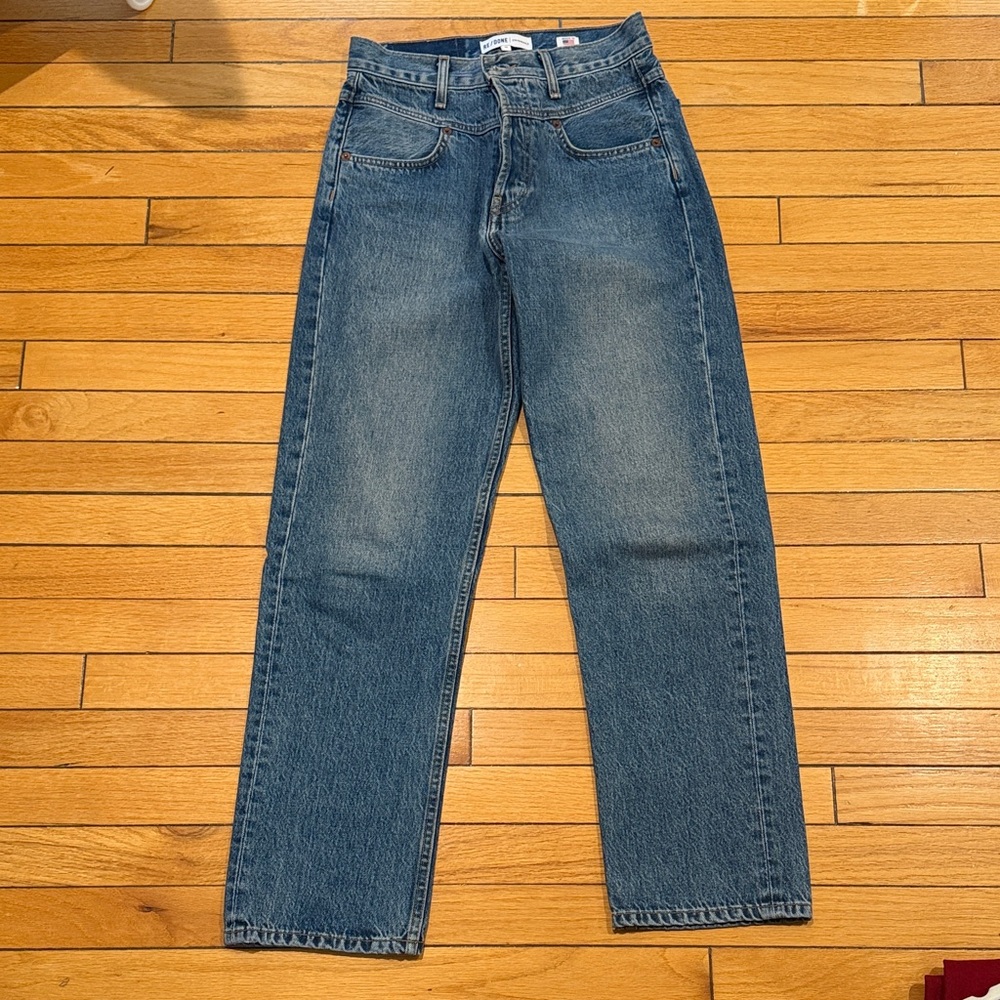 Re/Done Women's Classic Blue Straight Leg Jeans